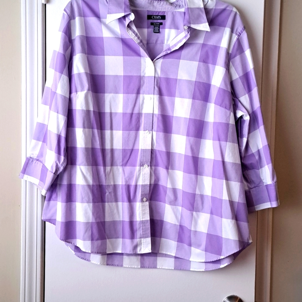 Chaps no iron blouse 2X